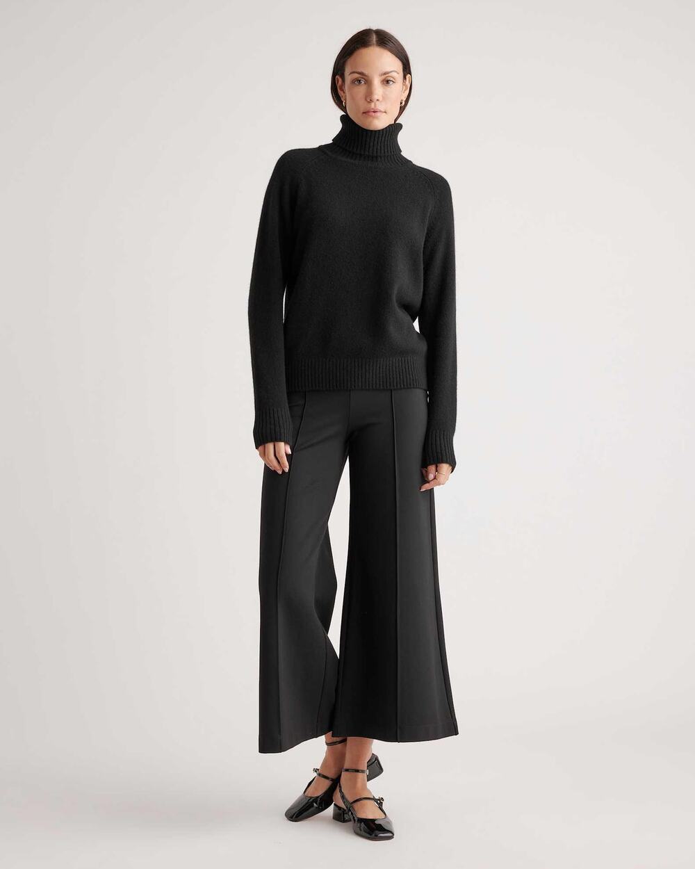 NWT Quince 100% Yak Wool Turtleneck Sweater Black L